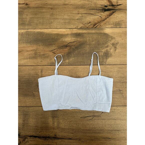Brandy Melville Small Light Blue Bra Crop Top - Picture 1 of 4